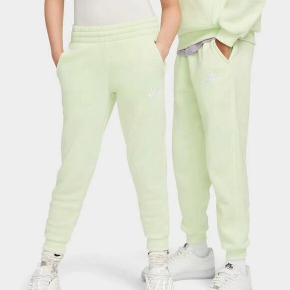 Nike Sportswear Club kids Fleece Jogger Pants Lime Ice - Picture 1 of 7